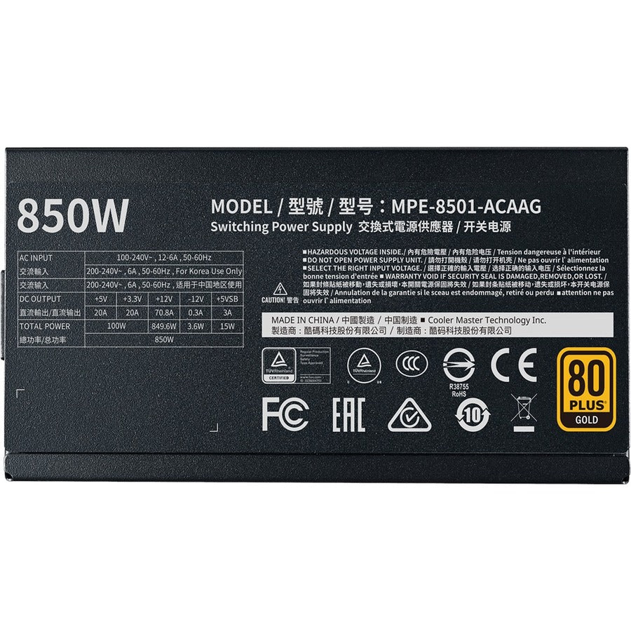 Cooler Master Full Modular 80 Plus Gold ATX Power Supply Unit