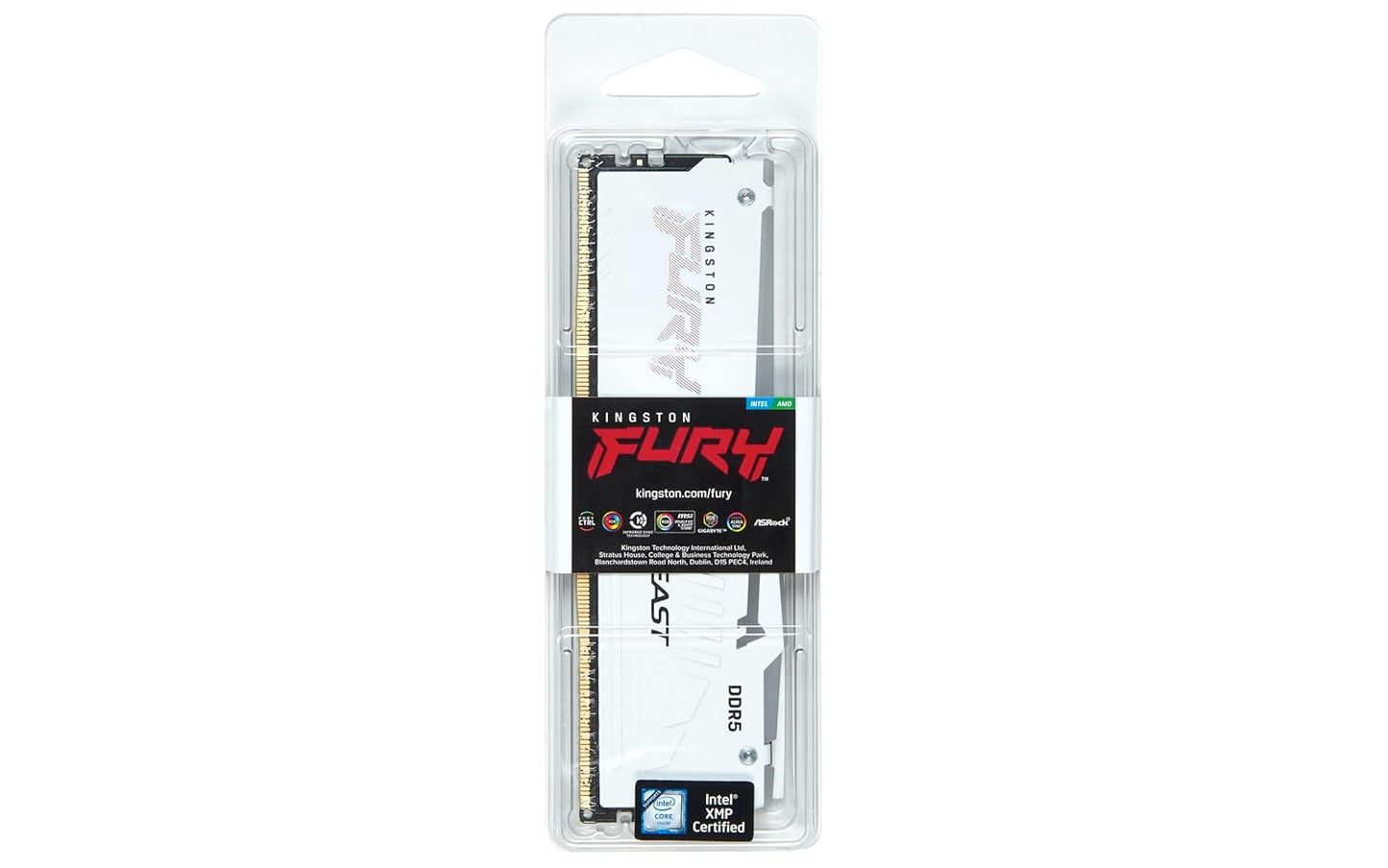 Kingston 16GB 6000MT/s DDR5 CL30 DIMM FURY Beast White RGB EXPO
