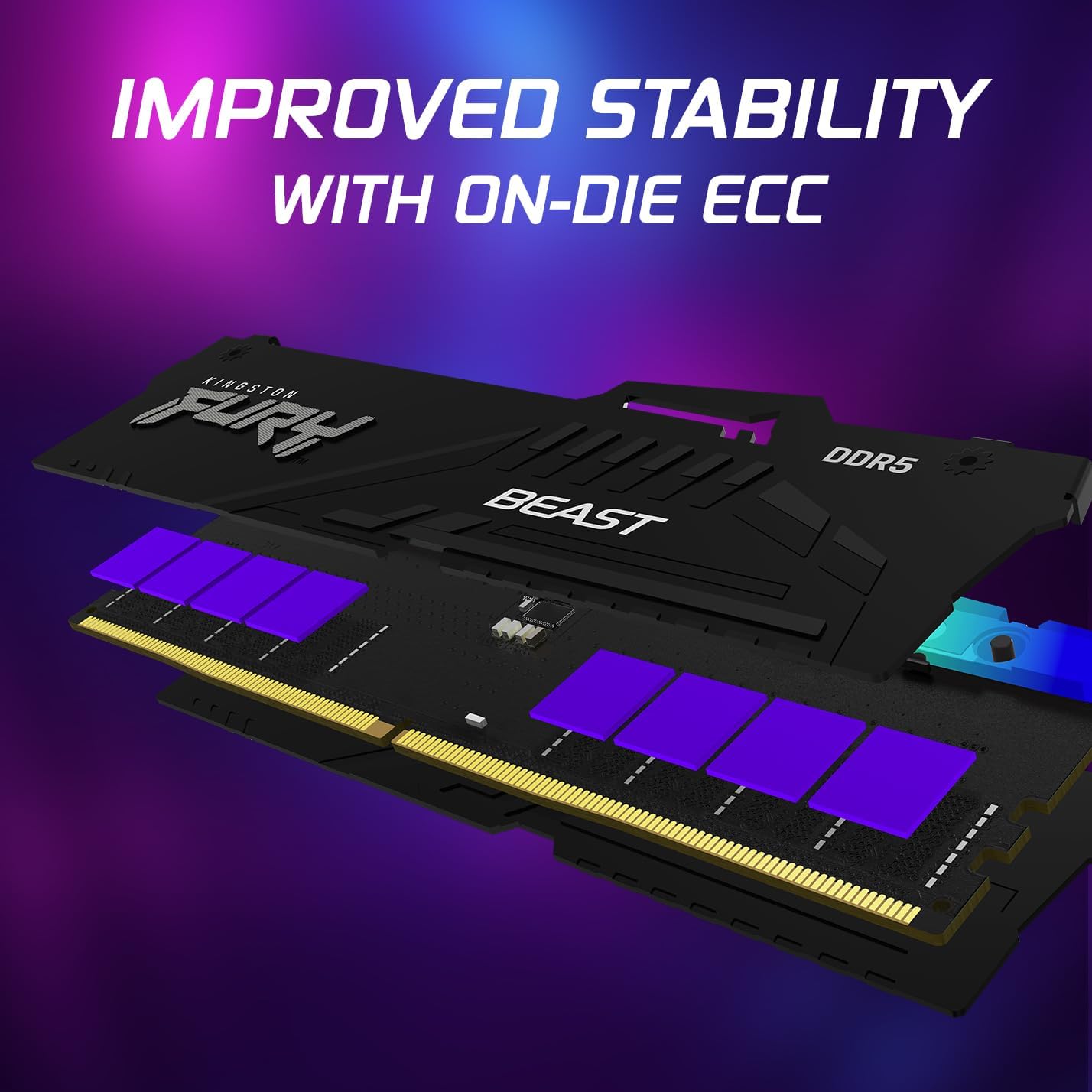 Kingston 8GB 6000MT/s DDR5 CL30 DIMM FURY Beast RGB EXPO