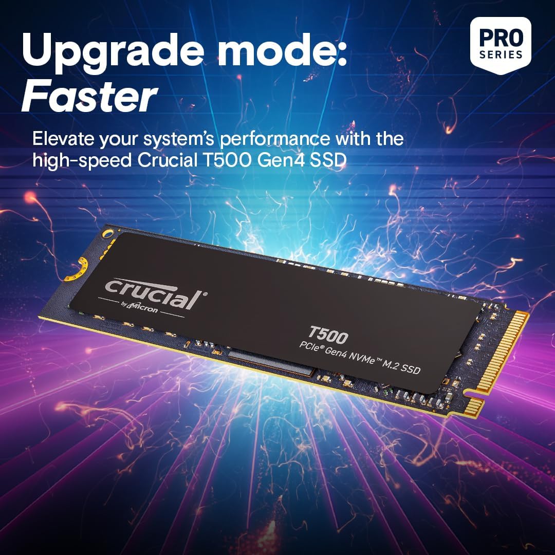 Crucial T500 4TB PCIe Gen4 NVMe M.2 SSD