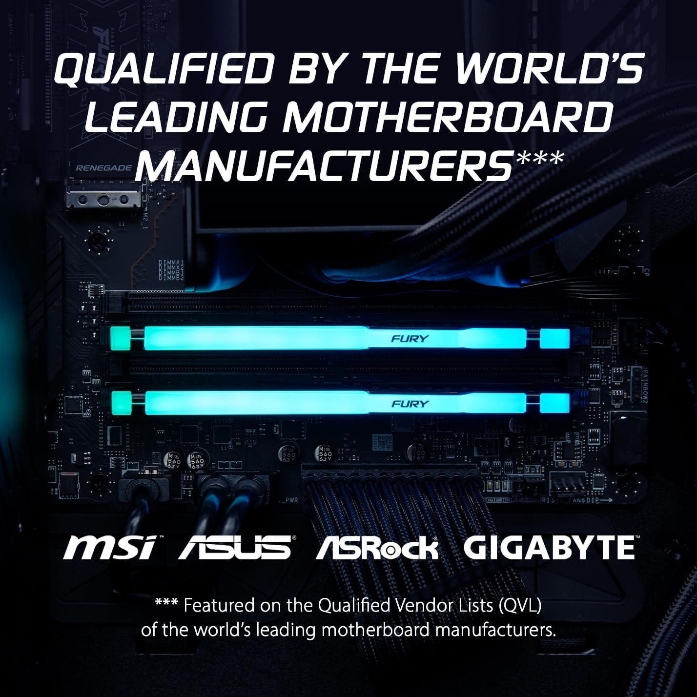 Kingston 16GB 6000MT/s DDR5 CL30 DIMM (Kit of 2) FURY Beast RGB EXPO
