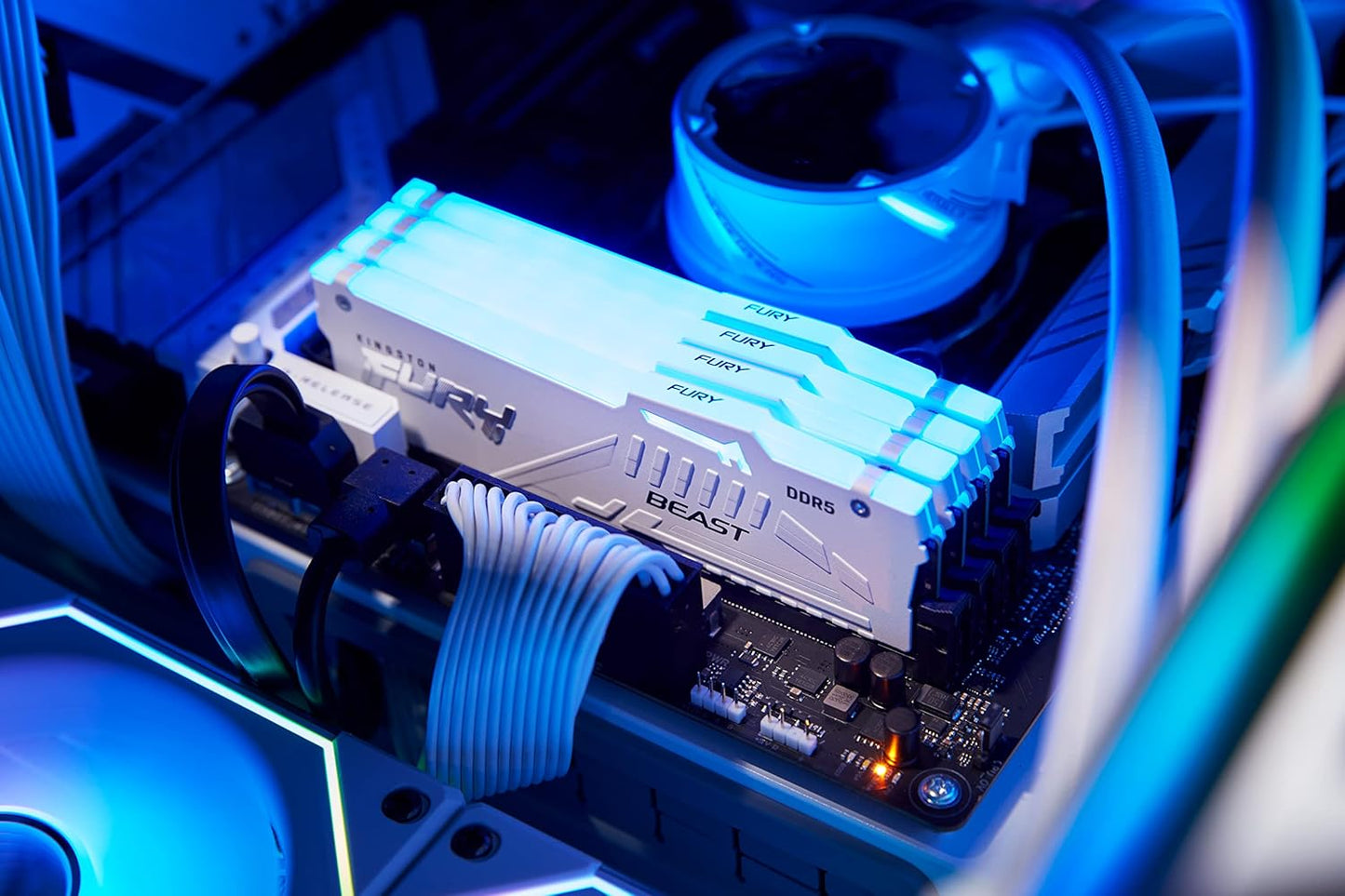 Kingston 16GB 6000MT/s DDR5 CL30 DIMM FURY Beast White RGB EXPO