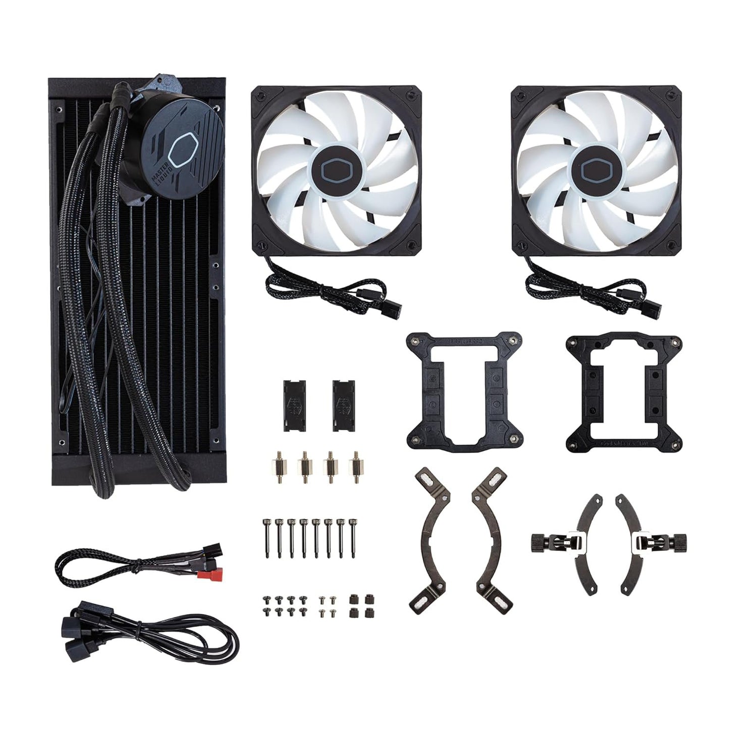 Cooler Master MLW-D24M-A18PA-R1 MASTERLIQUID Core II 240 mm Simple Water Cooling CPU Cooler, Black