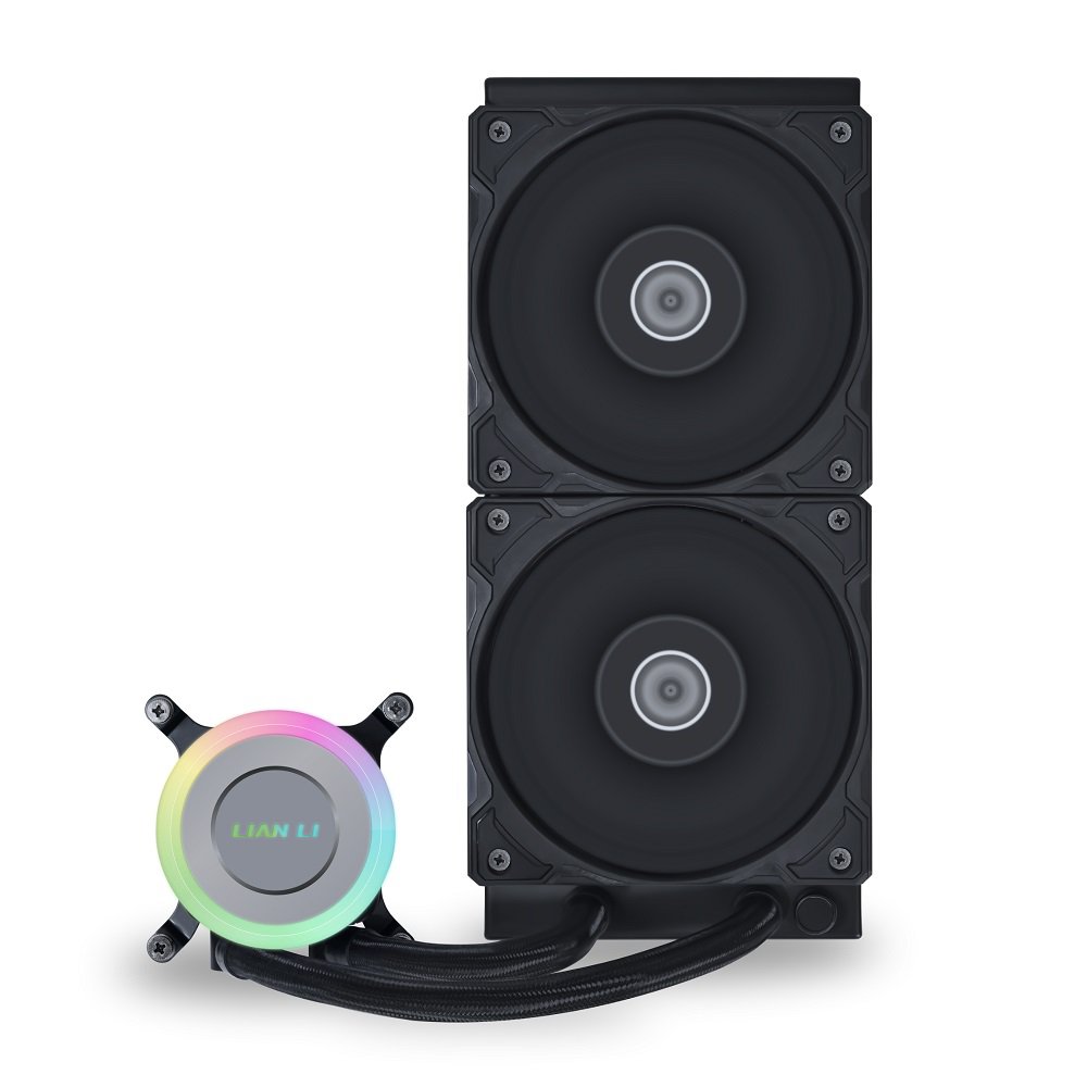Lian Li GALAHAD II Lite 240mm PBT Fans - High Performance, FDB Bearing Design, Customizable PUMP ARGB Blockhead & Switchable Lid - 28mm PBT Fan, Support ARGB Side Light Strips for LGA 1700/AM5/AM4 (GA2L24PB)