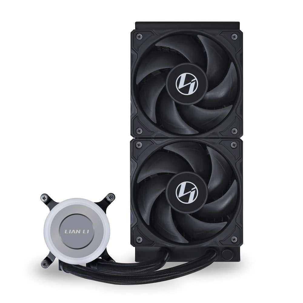 Lian Li GALAHAD II Lite 240mm PBT Fans - High Performance, FDB Bearing Design, Customizable PUMP ARGB Blockhead & Switchable Lid - 28mm PBT Fan, Support ARGB Side Light Strips for LGA 1700/AM5/AM4 (GA2L24PB)