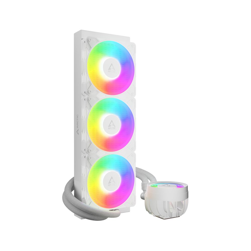 ARCTIC Liquid Freezer III Pro 360 A-RGB (White) ACFRE00188A Multi Compatible All-in-One CPU Water Cooler with A-RGB Intel LGA1851, LGA1700 AMD AM5, AM4
