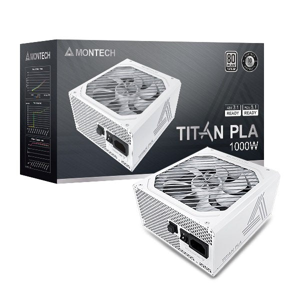 MONTECH TITAN PLA 1000W High-End ATX Gaming Power Supply - 80 Plus Platinum