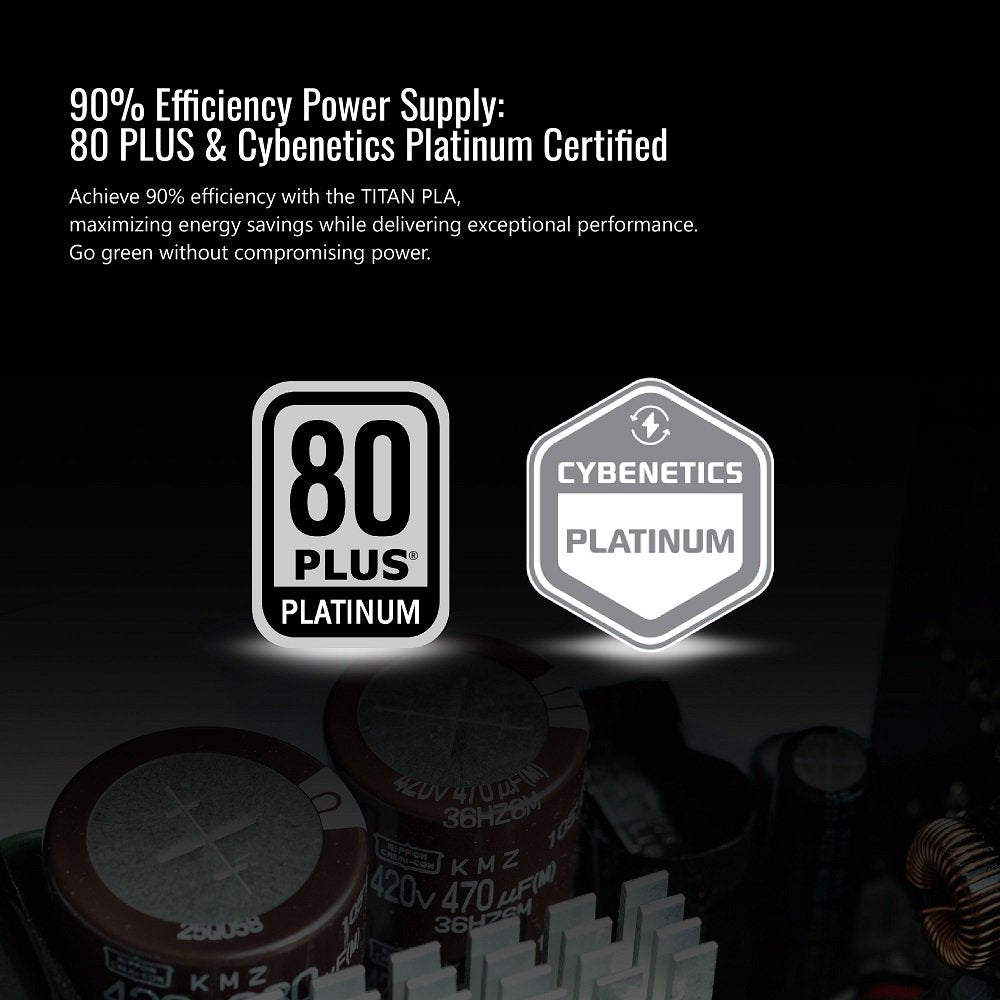 MONTECH TITAN PLA 1000W High-End ATX Gaming Power Supply - 80 Plus Platinum