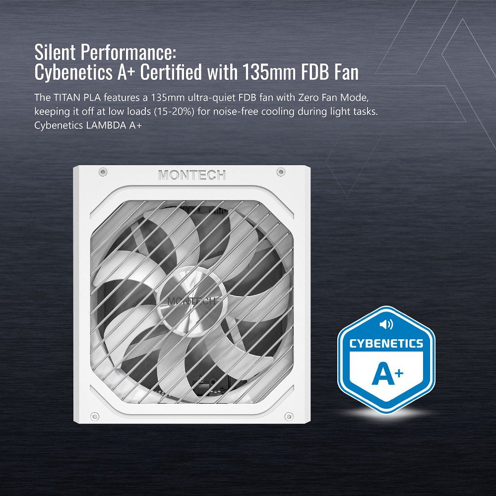 MONTECH TITAN PLA 1000W High-End ATX Gaming Power Supply - 80 Plus Platinum