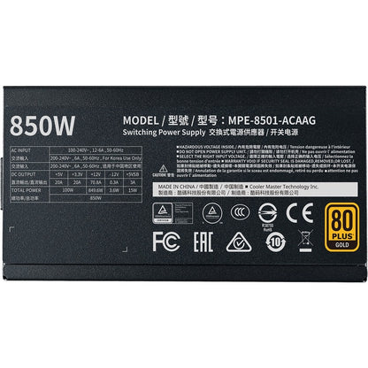 Cooler Master Full Modular 80 Plus Gold ATX Power Supply Unit