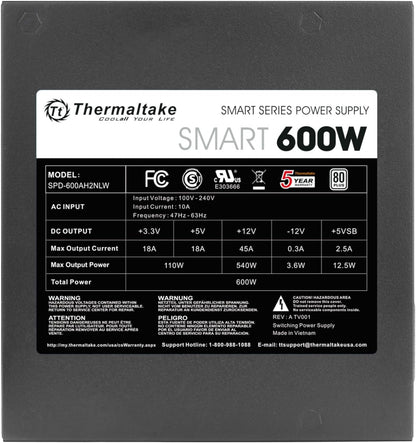 Thermaltake Smart SP-600AH2NKW ATX12V & EPS12V Power Supply