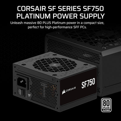 Corsair SF Series (2024) SF750, 80 PLUS Platinum, Fully Modular Power Supply