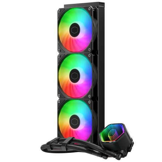 Cooler Master MLW-D36M-A18PA-R1 MASTERLIQUID Core II 360mm Simple Water Cooling CPU Cooler, Black
