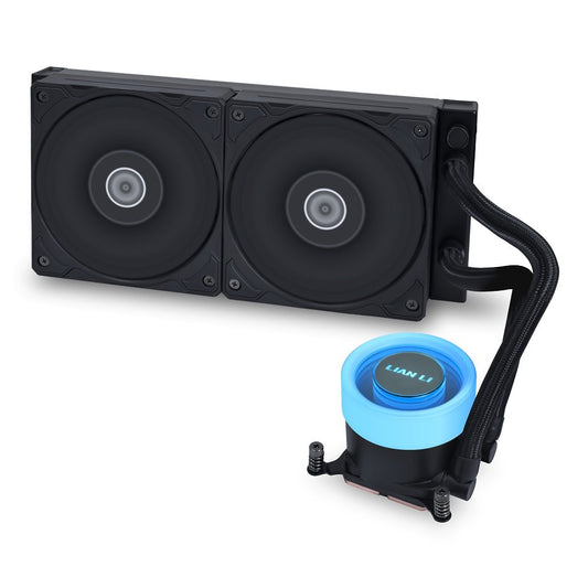 Lian Li GALAHAD II Lite 240mm PBT Fans - High Performance, FDB Bearing Design, Customizable PUMP ARGB Blockhead & Switchable Lid - 28mm PBT Fan, Support ARGB Side Light Strips for LGA 1700/AM5/AM4 (GA2L24PB)