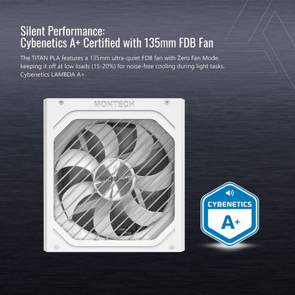 MONTECH TITAN PLA 1000W High-End ATX Gaming Power Supply - 80 Plus Platinum